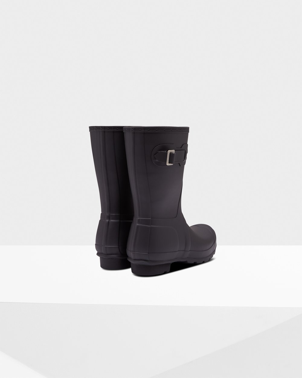 Womens Hunter Original Insulated - Short Rain Boots Black - 9763-LXQIP